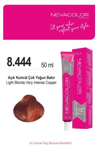 Neva Tüp Boya Açık Kumral Çok Yoğun Bakır 8.444