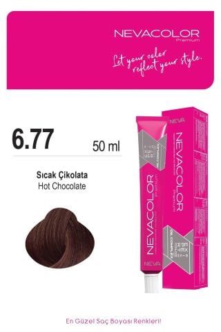 Neva Color Tüp Saç Boyası 6.77 Sıcak Çikolata Tüp Boya