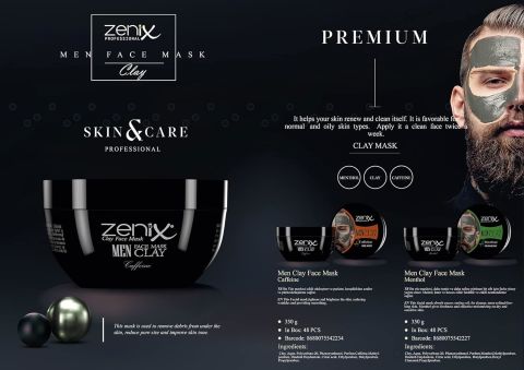Zenix Men Yüz Maskesi 350 g Kil Menthol