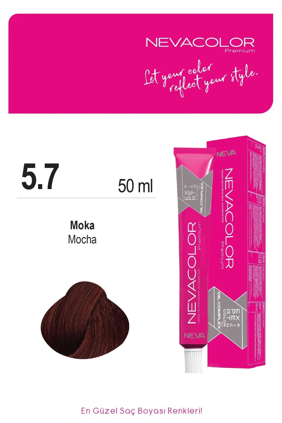 Neva Color Tüp Saç Boyası 5.7 Moka 50 ml