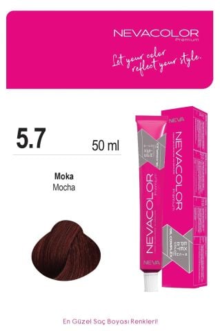 Neva Color Tüp Saç Boyası 5.7 Moka 50 ml