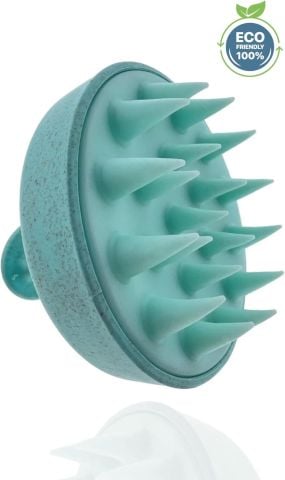 Saç Bakım Fırçası, Saç Derisine Masaj Yapan Şampuan Tarağı, Duş Fırçası Slikon Saç Masaj Tarağı Mavi