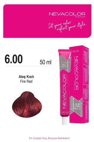 Neva Color Tüp Saç Boyası 6.00 Ateş Kızılı