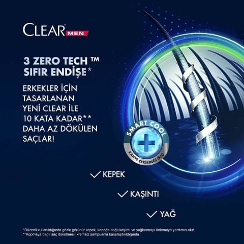 Clear Men Saç Dökülmesine Karşı Kepeğe Karşı Etkili Şampuan Kahve Çekirdeği Özü 350 ml