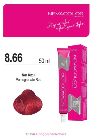 Neva Color Tüp Saç Boyası 8.66 Nar Kızılı