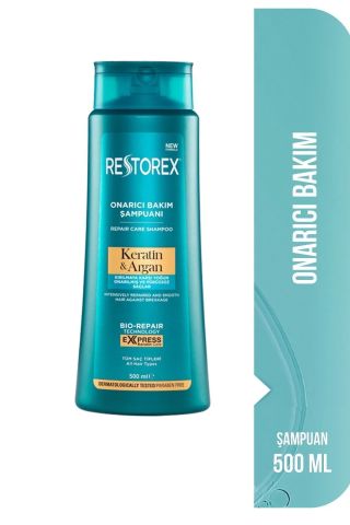 Restorex Keratin & Argan Onarıcı Saç Bakım Şampuanı 500 ml