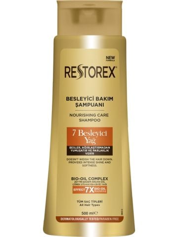 Restorex 7 Besleyici Yağ Saç Bakım ŞAMPUANI 500 ml