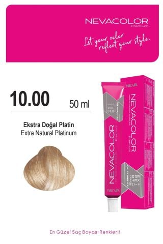 Neva Color Tüp Saç Boyası 10.00 Ekstra Doğal Platin 50 ml