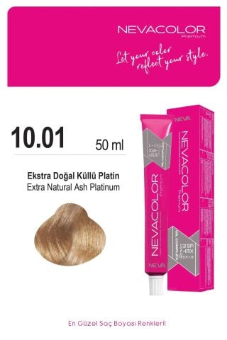 Neva Color Tüp Saç Boyası 10.01 Extra Doğal Küllü Platin