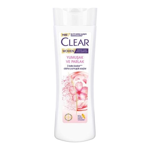 Clear Women Yumuşak Parlak Kiraz Çiçeği Esansı & Keratin Kepeğe Karşı Şampuan 350ml