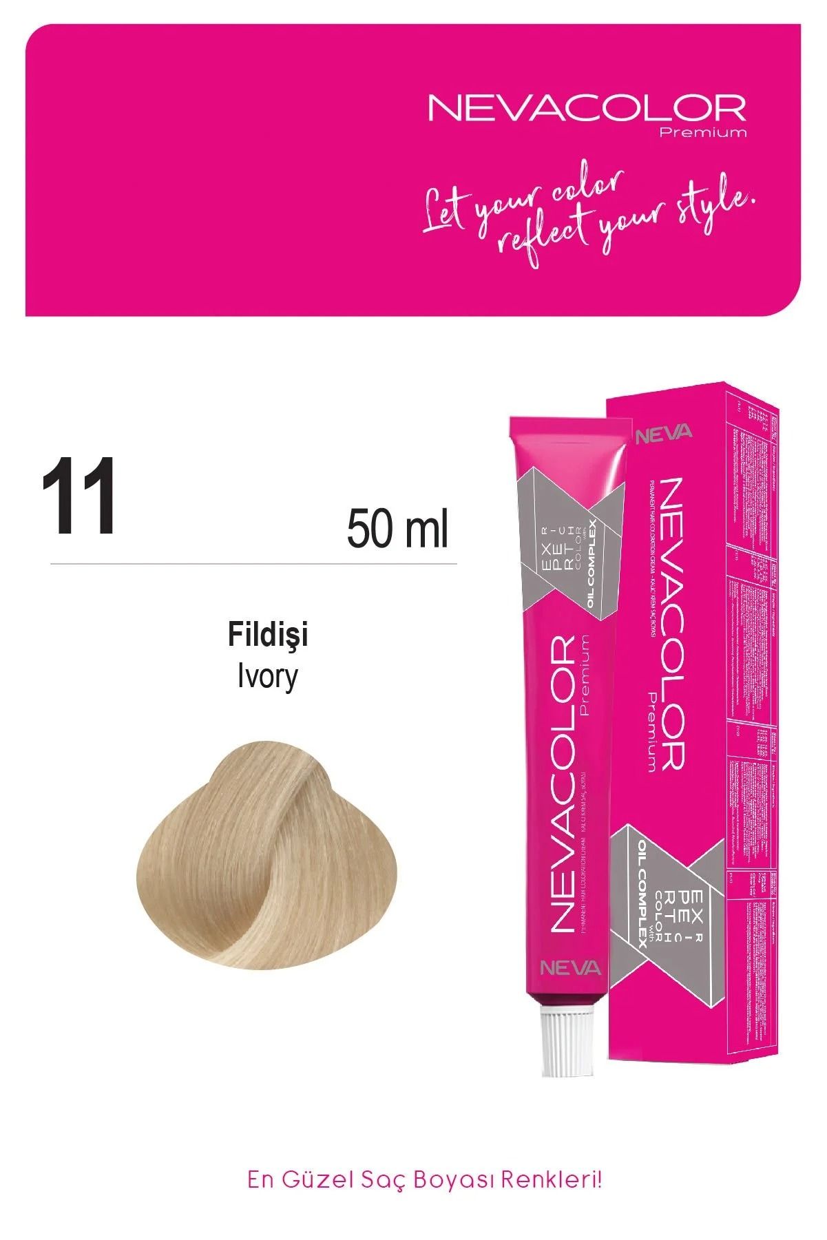 Neva Color Tüp Saç Boyası 11 Fildişi 50 ml