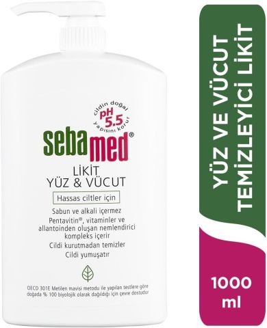 Sebamed Likit Yüz & Vücut Temizleyici 1000 Ml - Hassas Ciltler Için