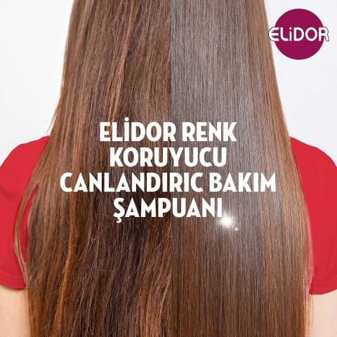 Elidor Superblend Canlandırıcı Saç Bakım Şampuanı Renk Koruyucu ve Badem Yağı Keratin E Vitamini 400 ml