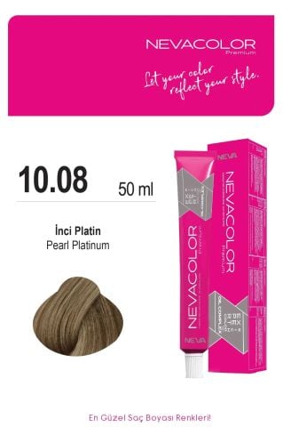 Neva Color Tüp Saç Boyası 10.08 İnci Platin 50 ml