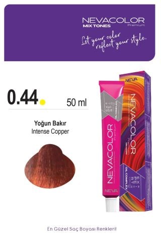 Neva Color Premium Tüp Saç Boyası 0.44 Yoğun Bakır 50 ml
