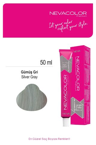 Neva Color Tüp Saç Boyası Gümüş Gri 50 ml