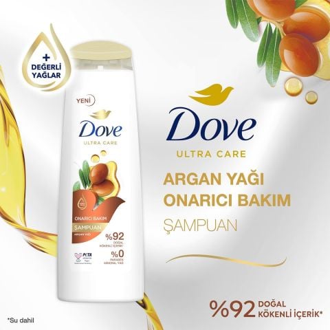 Dove Ultra Care Onarıcı Saç Bakım Şampuanı Argan Yağı 400 ml
