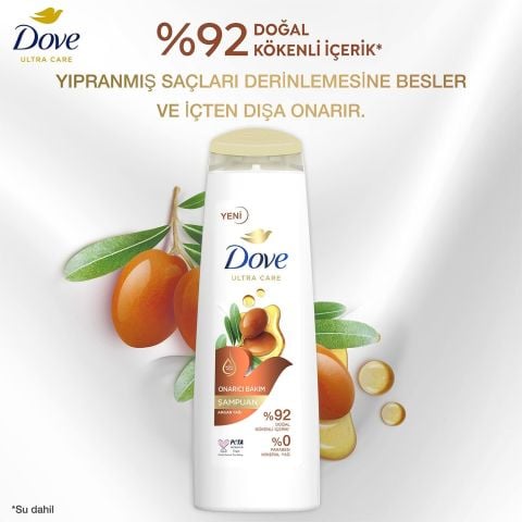 Dove Ultra Care Onarıcı Saç Bakım Şampuanı Argan Yağı 400 ml