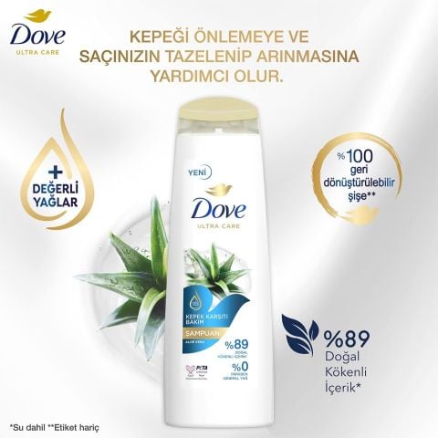 Dove Ultra Care Kepek Karşıtı Bakım Saç Bakım Şampuanı Aloe Vera 400 ml