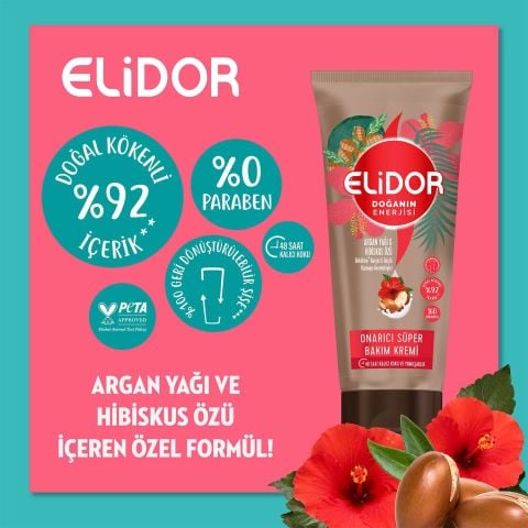 Elidor Argan Yağı & Hibiscus Saç Kremi 170 Ml