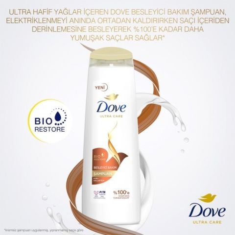 Dove Ultra Care Saç Bakım Şampuanı Besleyici Bakım Kuru Saçlar İçin 400 ml