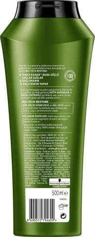 Gliss Bio-Tech Restore Güçlendirici Şampuan - Kök Hücre Kompleksi ve Gül Suyu ile 500 ml