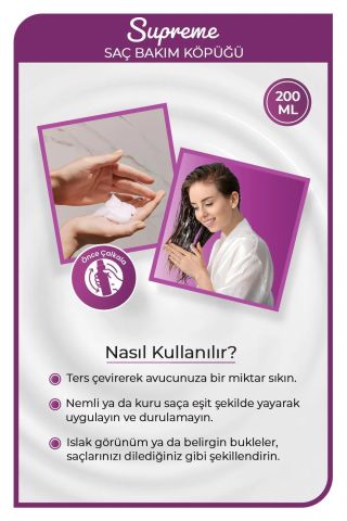 Morfose Supreme Saç Köpüğü 200 ml - Nemlendirme Etkili