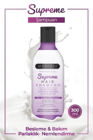 Morfose Supreme Vegan Collagen Caffeine İçeren Saç Şampuanı 300 ml