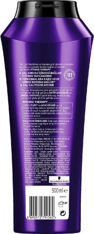 Gliss Intense Therapy Yeniden Yapılandırıcı Şampuan - Omega Plex ve Acai Üzümü ile 500 ml