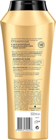 Gliss Besleyici Ultimate Oil Elixir Şampuan - Aminoasit ve Argan Yağı ile 500 ml