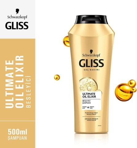 Gliss Besleyici Ultimate Oil Elixir Şampuan - Aminoasit ve Argan Yağı ile 500 ml