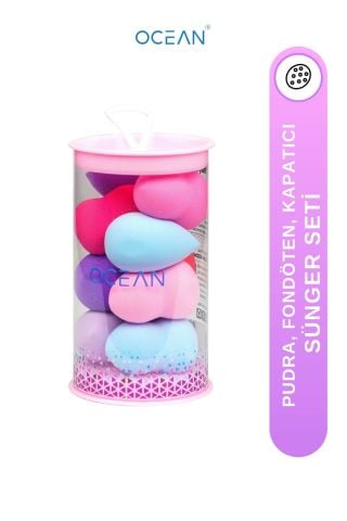 Ocean Solingen Mini Makyaj Pudra Fondöten Kapatıcı Sünger Seti 10'lu Kutulu ASU-311