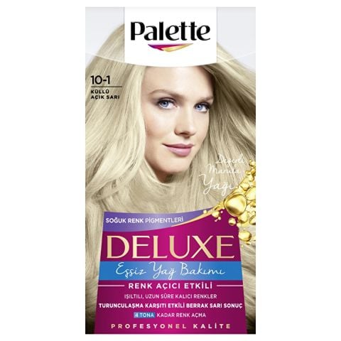 Palette Deluxe Eşsiz Yağ Bakımı Saç Boyası Küllü Açık Sarı 10-1