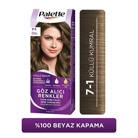 Palette Yoğun Göz Alıcı Renkler Saç Boyası 7-1 Küllü Kumral