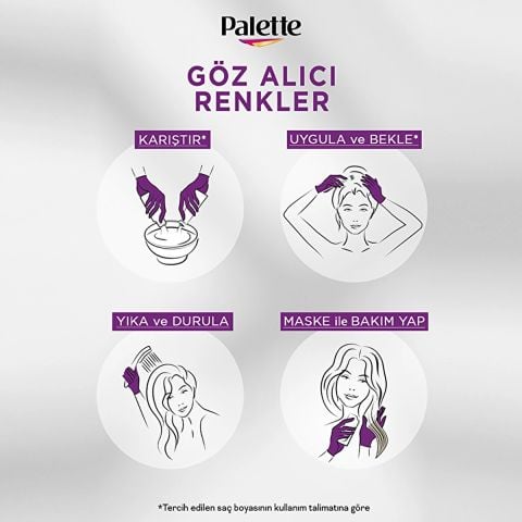 Palette Göz Alıcı Renkler Siyah 1-0 Saç Boyası