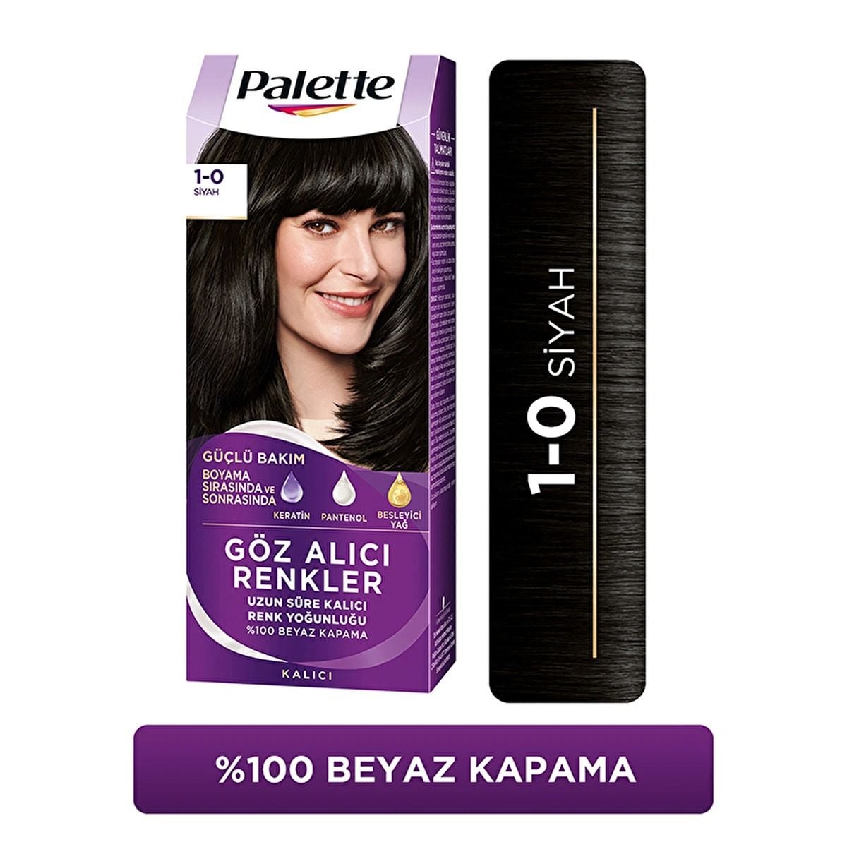 Palette Göz Alıcı Renkler Siyah 1-0 Saç Boyası
