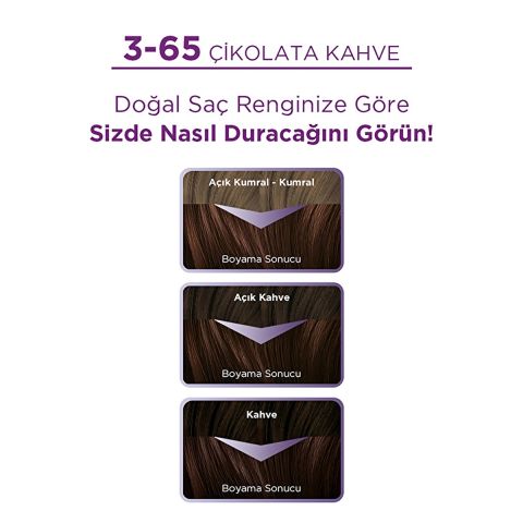 Palette Göz Alıcı Renkler Saç Boyası Çikolata Kahve 3-65