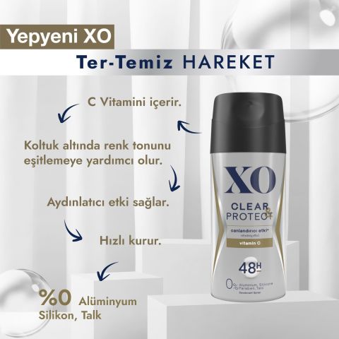 Xo Clear & Protect Erkek Deodorant 150 Ml