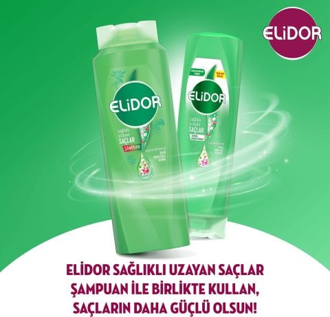 Elidor Superblend Sağlıklı Uzayan Saçlar Serum Saç Bakım Kremi Biotin Argan Yağı & Keratin 350 ml