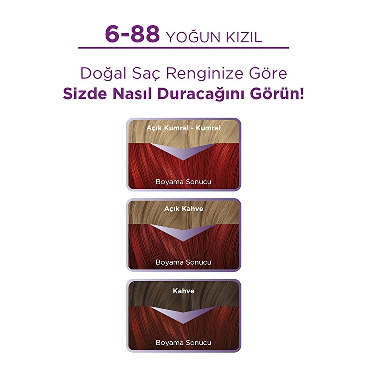 Palette Göz Alıcı Renkler Saç Boyası 6-88 Yoğun Kızıl