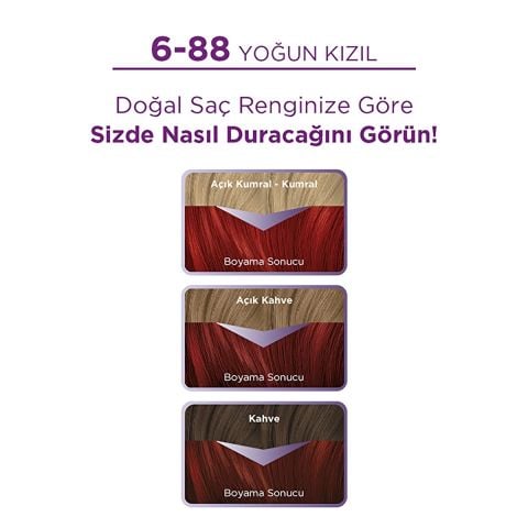 Palette Göz Alıcı Renkler Saç Boyası 6-88 Yoğun Kızıl
