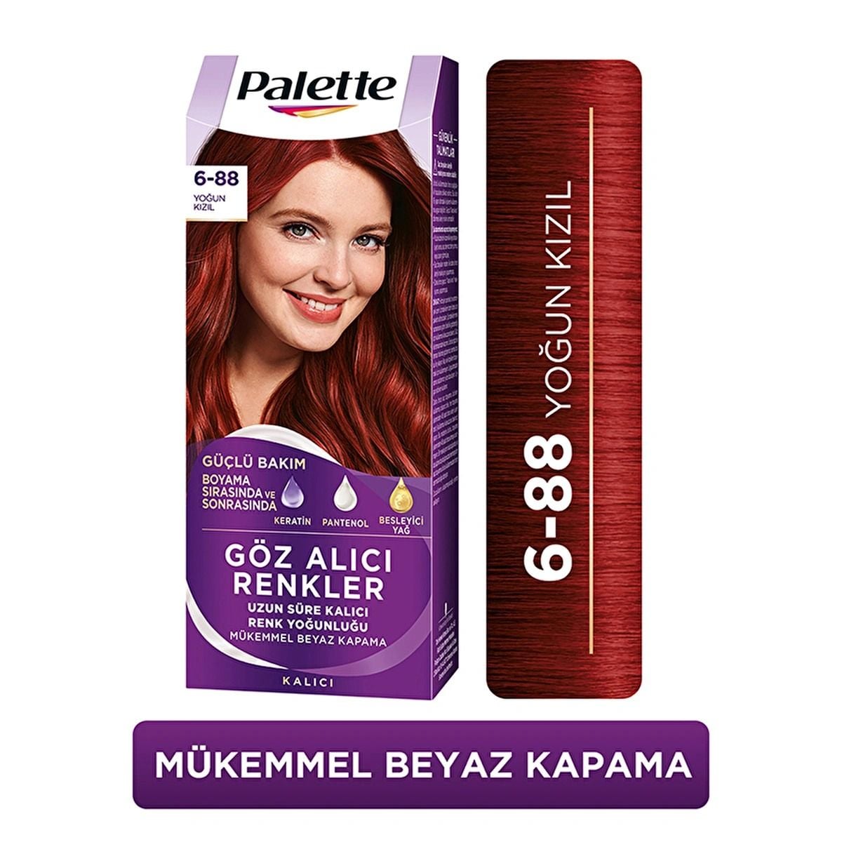 Palette Göz Alıcı Renkler Saç Boyası 6-88 Yoğun Kızıl
