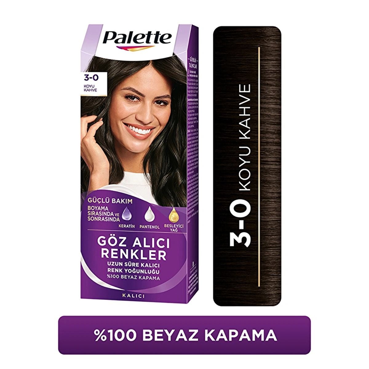 Palette Göz Alıcı Renkler 3-0 Koyu Kahve