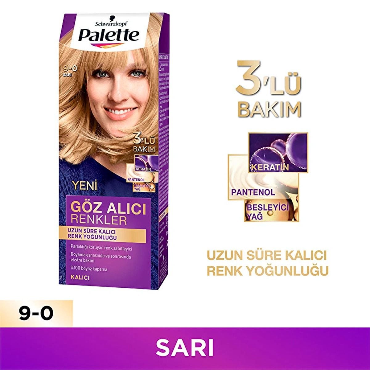 Palette Göz Alıcı Renkler Saç Boyası 9-0 Sarı