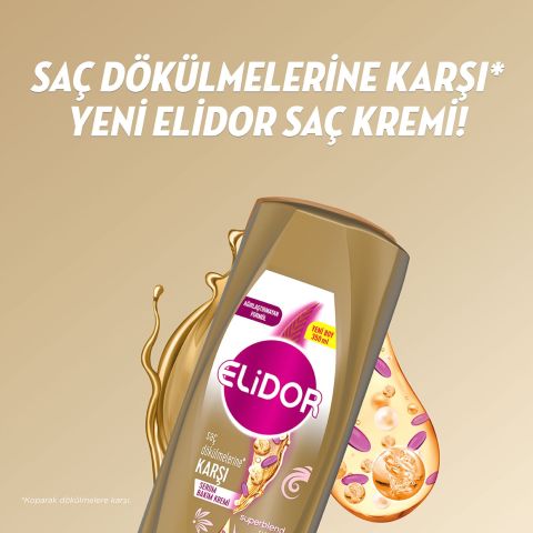 Elidor Superblend Saç Dökülmelerine Karşı Serum Saç Bakım Kremi E Vitamini Chia Tohumu Yağı Keratin 350 ml