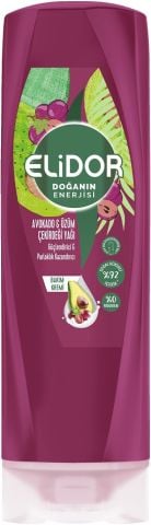 Elidor Doğanın Enerjisi Kalın ve Gür Avokado ve Üzüm Çekirdeği Yağı Bakım Kremi 350 ml