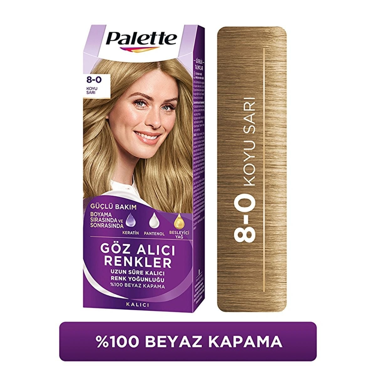 Palette Göz Alıcı Renkler Saç Boyası Koyu Sarı 8-0