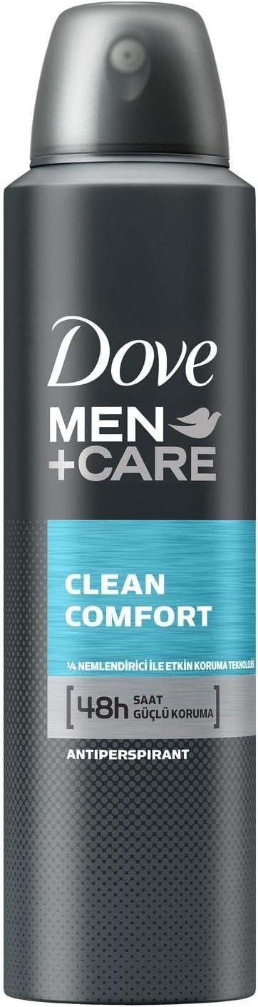 Dove Men Anti-Perspirant Sprey Deodorant Erkek Clean Comfort 48 Saat Güçlü Koruma (150 ml)