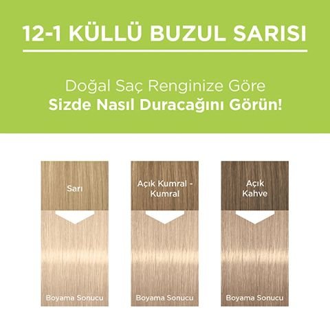 Palette Doğal Kalıcı Renkler Saç Boyası Küllü Buzul Sarısı 12-1