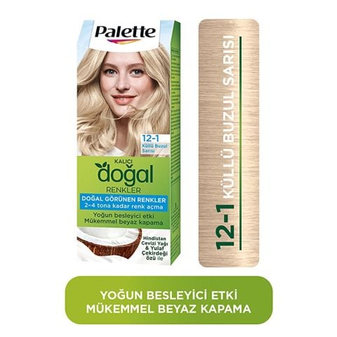 Palette Doğal Kalıcı Renkler Saç Boyası Küllü Buzul Sarısı 12-1